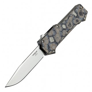 HOGUE Автоматический нож Compound OTF Automatic Tumbled Finish, G-Mascus Dark Earth G10 Frame HOGUE Автоматический нож Compound OTF Automatic Tumbled Finish, G-Mascus Dark Earth G10 Frame