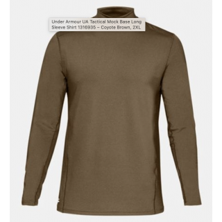 UNDER ARMOUR терморубашка Men's Tactical Mock Base Long Sleeve Shirt UNDER ARMOUR терморубашка Men's Tactical Mock Base Long Sleeve Shirt