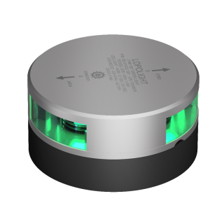 LOPOLIGHT Ходовой огонь 2nm 180° Green, hor mnt, silver anodized LOPOLIGHT Ходовой огонь 2nm 180° Green, hor mnt, silver anodized