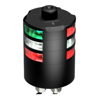 LOPOLIGHT Навигационный огонь 2nm Tricolor, 360° White, 360° Red, Windex, silver LOPOLIGHT Навигационный огонь 2nm Tricolor, 360° White, 360° Red, Windex, silver