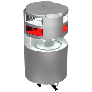 LOPOLIGHT Навигационный огонь 5nm Masthead + 2nm 360° White + 360° Red, silver LOPOLIGHT Навигационный огонь 5nm Masthead + 2nm 360° White + 360° Red, silver