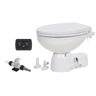 JABSCO Судовой электрический туалет Quiet Flush E2 Fresh Water Toilet Regular Bowl — Soft Close Lid JABSCO Судовой электрический туалет Quiet Flush E2 Fresh Water Toilet Regular Bowl — Soft Close Lid