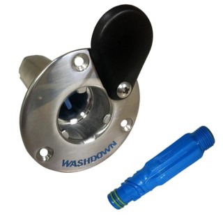 JABSCO Палубное крепление Stainless Steel Quick-Release Hose Deck Mount Fitting & Hose Adapter JABSCO Палубное крепление Stainless Steel Quick-Release Hose Deck Mount Fitting & Hose Adapter