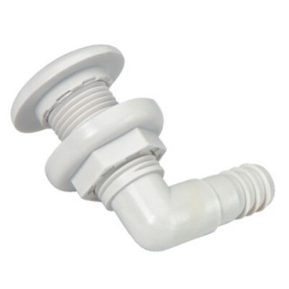JOHNSON PUMP Сквозной фитинг Thru-Hull Connector — 3/4" — 90° — White JOHNSON PUMP Сквозной фитинг Thru-Hull Connector — 3/4" — 90° — White