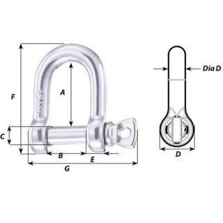 WICHARD MARINE Такелажная скоба HR D Shackle WICHARD MARINE Такелажная скоба HR D Shackle