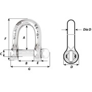 WICHARD MARINE Такелажная скоба Self–locking D Shackle