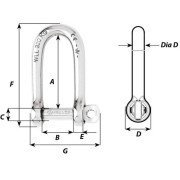WICHARD MARINE Такелажная скоба Self–locking Long D Shackle