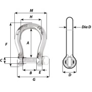 WICHARD MARINE Такелажная скоба Self–locking Bow Shackle