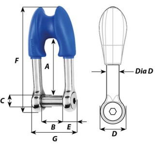 WICHARD MARINE Такелажная скоба Thimble Shackle — Allen Head Pin WICHARD MARINE Такелажная скоба Thimble Shackle — Allen Head Pin