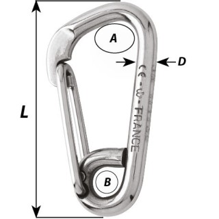 WICHARD MARINE Карабин Asymmetric Carbin Hook WICHARD MARINE Карабин Asymmetric Carbin Hook