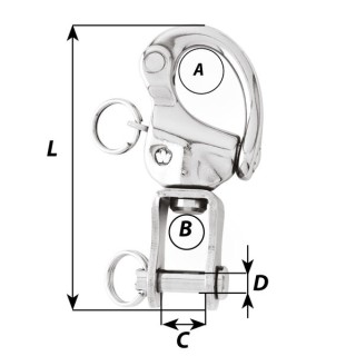 WICHARD MARINE Откидная скоба HR Snap Shackle with Clevis Pin Swivel WICHARD MARINE Откидная скоба HR Snap Shackle with Clevis Pin Swivel
