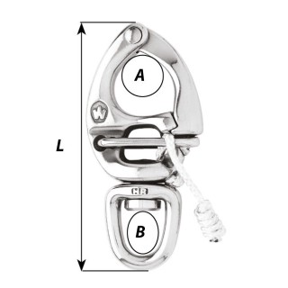 WICHARD MARINE Откидная скоба HR Quick Release Snap Shackle with Swivel Eye WICHARD MARINE Откидная скоба HR Quick Release Snap Shackle with Swivel Eye