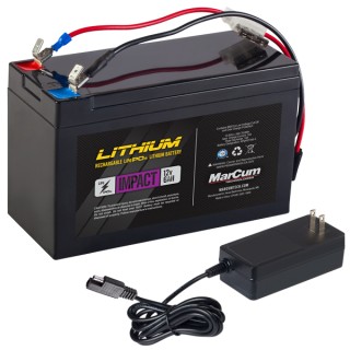 MARCUM TECHNOLOGIES Батарея и зарядное устройство Lithium 12 V 6 Ah LIFEPO4 Impact Battery and 3 Amp Charger Kit MARCUM TECHNOLOGIES Батарея и зарядное устройство Lithium 12 V 6 Ah LIFEPO4 Impact Battery and 3 Amp Charger Kit
