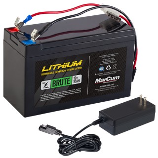 MARCUM TECHNOLOGIES Батарея и зарядное устройство Lithium 12 V 10 Ah LIFEPO4 Brute Battery and 3 Amp Charger Kit MARCUM TECHNOLOGIES Батарея и зарядное устройство Lithium 12 V 10 Ah LIFEPO4 Brute Battery and 3 Amp Charger Kit