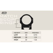 AREA 419 Кольца прицела MATCH Scope Rings — High Mount Heigh
