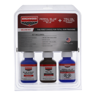 BIRCHWOOD CASEY Набор Deluxe Perma Blue® Liquid Gun Blue & Tru-Oil® Gun Stock Finish Kit BIRCHWOOD CASEY Набор Deluxe Perma Blue® Liquid Gun Blue & Tru-Oil® Gun Stock Finish Kit