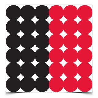 BIRCHWOOD CASEY Ремонтные наклейки Dirty Bird® Adhesive Red / Black Repair Pasters — 1" BIRCHWOOD CASEY Ремонтные наклейки Dirty Bird® Adhesive Red / Black Repair Pasters — 1"