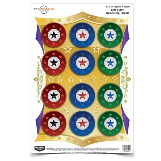 BIRCHWOOD CASEY Мишень Pregame® 12 x 18" Star Burst® — 8 мишеней BIRCHWOOD CASEY Мишень Pregame® 12 x 18" Star Burst® — 8 мишеней