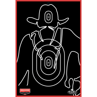 BIRCHWOOD CASEY Мишень 12 x 18" Gunslinger Silhouette Dirty Bird Target BIRCHWOOD CASEY Мишень 12 x 18" Gunslinger Silhouette Dirty Bird Target