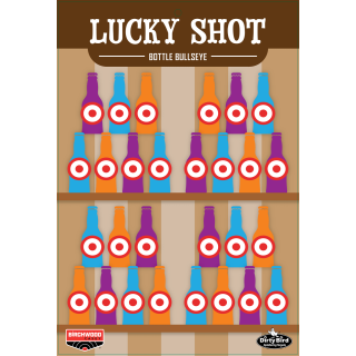 BIRCHWOOD CASEY Мишень 12 x 18" Lucky Shot Bottles Dirty Bird Target BIRCHWOOD CASEY Мишень 12 x 18" Lucky Shot Bottles Dirty Bird Target