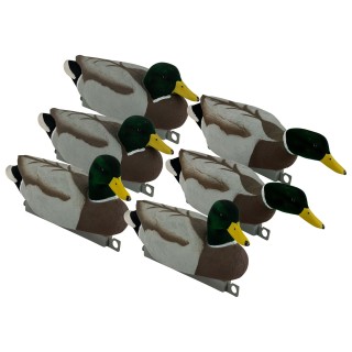 TANGLEFREE Флокированные чучела селезней крякв Migration Mallard Drake Combo Pack - Flocked Head & Tail — 6 штук TANGLEFREE Флокированные чучела селезней крякв Migration Mallard Drake Combo Pack - Flocked Head & Tail — 6 штук