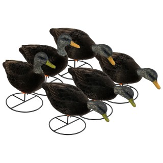 TANGLEFREE Флокированные чучела черной утки Flight Fully Flocked Full Body Black Duck — 6 штук TANGLEFREE Флокированные чучела черной утки Flight Fully Flocked Full Body Black Duck — 6 штук