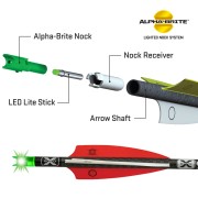 TENPOINT Хвостовик с подсветкой Alpha-Brite Lighted Crossbow Nock System – 3 pack
