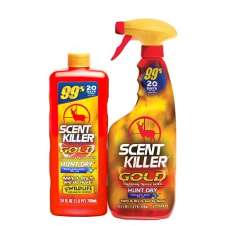 WILDLIFE RESEARCH CENTER Спрей-нейтрализатор запахов (комбо-набор: 709 мл спрей + 709 мл флакон-дозаправка) Scent Killer Gold Spray (24/24 Combo) WILDLIFE RESEARCH CENTER Спрей-нейтрализатор запахов (комбо-набор: 709 мл спрей + 709 мл флакон-дозаправка) Scent Killer Gold Spray (24/24 Combo)
