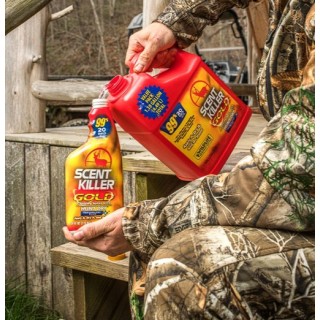 WILDLIFE RESEARCH CENTER Спрей-нейтрализатор запахов (комбо-набор: 709 мл спрей + 3.78 л канистра) Scent Killer Gold Spray Gallon Combo WILDLIFE RESEARCH CENTER Спрей-нейтрализатор запахов (комбо-набор: 709 мл спрей + 3.78 л канистра) Scent Killer Gold Spray Gallon Combo