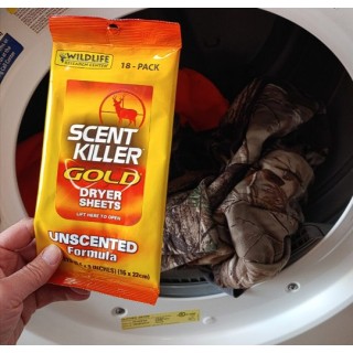 WILDLIFE RESEARCH CENTER Салфетки для сушки белья Scent Killer Gold Dryer Sheets WILDLIFE RESEARCH CENTER Салфетки для сушки белья Scent Killer Gold Dryer Sheets