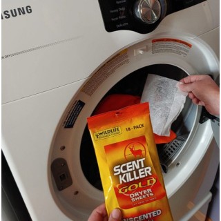 WILDLIFE RESEARCH CENTER Салфетки для сушки белья Scent Killer Gold Dryer Sheets WILDLIFE RESEARCH CENTER Салфетки для сушки белья Scent Killer Gold Dryer Sheets