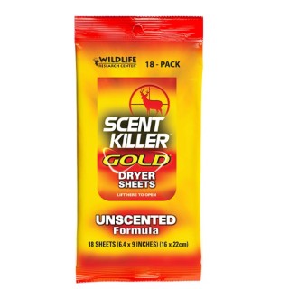 WILDLIFE RESEARCH CENTER Салфетки для сушки белья Scent Killer Gold Dryer Sheets WILDLIFE RESEARCH CENTER Салфетки для сушки белья Scent Killer Gold Dryer Sheets