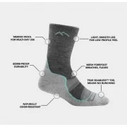 DARN TOUGH SOCKS Треккинговые носки Women's Light Hiker Micro Crew Lightweight Hiking Sock