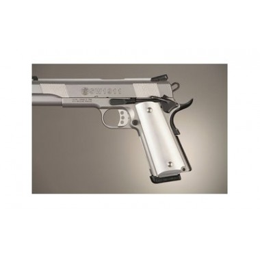 HOGUE Накладки на рукоять пистолета 1911 Smooth Ivory Polymer Gr Ambi-Cut