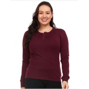 MINUS33 Рубашка женская средней плотности WOMEN'S LONG SLEEVE HENLEY 235 G/M2