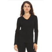 MINUS33 Женский лонгслив с V-образным вырезом средней плотности WOMEN'S LONG SLEEVE V-NECK MIDWEIGHT 235 G/M2