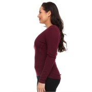 MINUS33 Женский лонгслив с V-образным вырезом средней плотности WOMEN'S LONG SLEEVE V-NECK MIDWEIGHT 235 G/M2