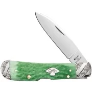 CASE CUTLERY складной нож Worked Bolsters Emerald Green Bone Tribal Lock