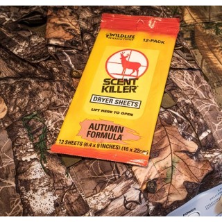 WILDLIFE RESEARCH CENTER Салфетки для сушки белья Scent Killer Autumn Formula Dryer Sheets WILDLIFE RESEARCH CENTER Салфетки для сушки белья Scent Killer Autumn Formula Dryer Sheets