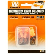 WALKER'S Беруши на шнурке 2 пары Corded Ear Plugs