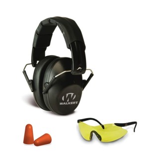WALKER'S Шумоподавляющие наушники в комплекте с очками и берушами Pro Safety Combo Kit WALKER'S Шумоподавляющие наушники в комплекте с очками и берушами Pro Safety Combo Kit