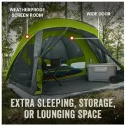 COLEMAN Палатка 6-person Skydome tent with screen room rock grey 