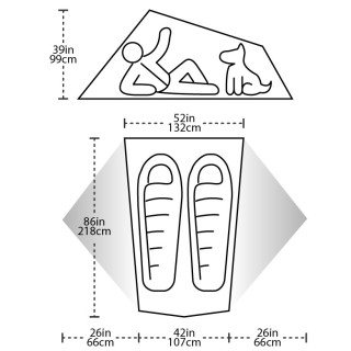 BIG AGNES Палатка двухместная Tiger wall UL2 BIG AGNES Палатка двухместная Tiger wall UL2