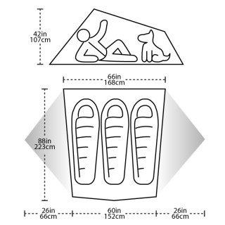 BIG AGNES Палатка трехместная Copper Spur HV UL3 Bikepack BIG AGNES Палатка трехместная Copper Spur HV UL3 Bikepack