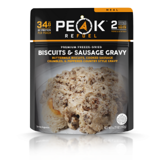 PEAK REFUEL Булочка с сарделькой под соусом Biscuits & Sausage Gravy PEAK REFUEL Булочка с сарделькой под соусом Biscuits & Sausage Gravy