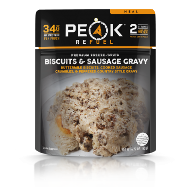PEAK REFUEL Булочка с сарделькой под соусом Biscuits & Sausage Gravy