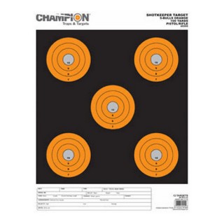 CHAMPION TRAPS AND TARGETS Shotkeeper 5Bulls Orange Large 12Pk CHAMPION TRAPS AND TARGETS Shotkeeper 5Bulls Orange Large 12Pk