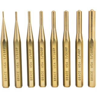 GRACE USA Набор цилиндрических латунных выколоток Brass Roll Pin Punch set GRACE USA Набор цилиндрических латунных выколоток Brass Roll Pin Punch set