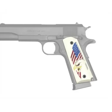 HOGUE Накладки на рукоять пистолета Govt Scrm Poly Ambi Egl w/Flg