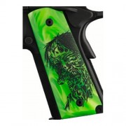 HOGUE Накладки на рукоять пистолета 1911 Poly Ambi Safety Cut- Zombie Green/Ivory